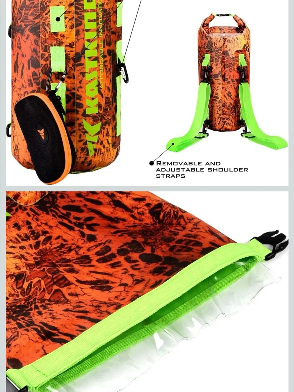 KastKing Dry Bags, 100% Waterproof Storage Bag, Military grade construction